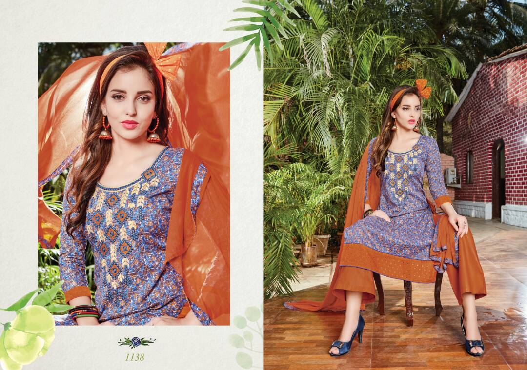 (sale)-nysa Vol-2 By Mag 1138 To 1145 Series Designer Pakistani Suits Beautiful Stylish Colorful Cambric Cotton Printed & Embroidered Cambric Cotton Dresses At Wholesale Price