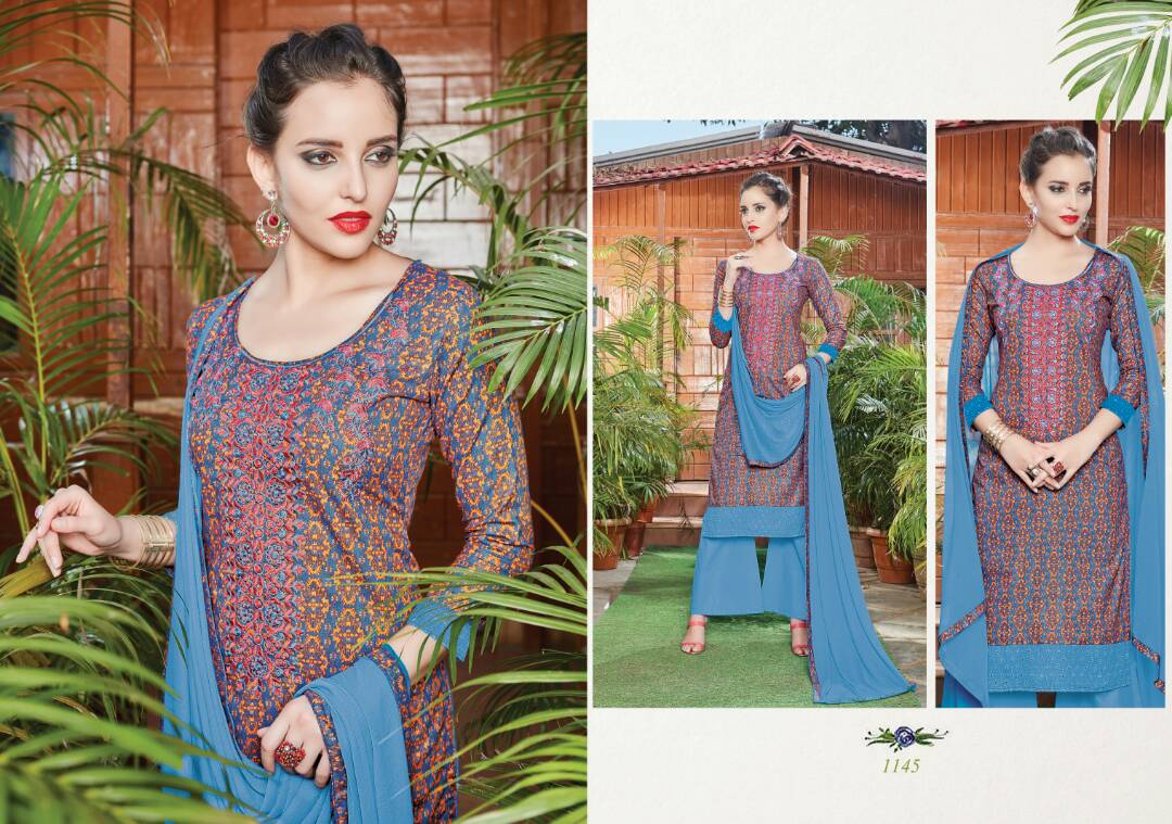 (sale)-nysa Vol-2 By Mag 1138 To 1145 Series Designer Pakistani Suits Beautiful Stylish Colorful Cambric Cotton Printed & Embroidered Cambric Cotton Dresses At Wholesale Price