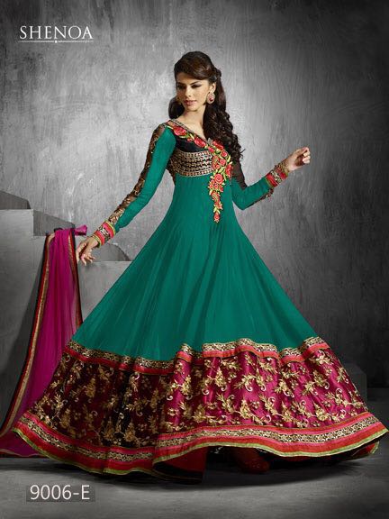 Sale-shenoa Hit List By Shenoa Bollywood Beautiful Stylish Designer Embroidered Party Wear Georgette Dresses At Wholesale Price