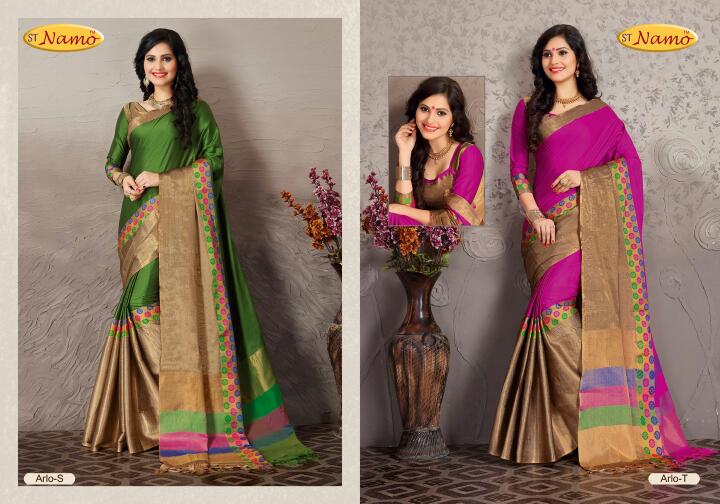 Samyukta By St Namo Designer Beautiful Fancy Colorful Stylish Party Wear & Occasional Wear Pure Silk Cotton Sarees At Wholesale Price