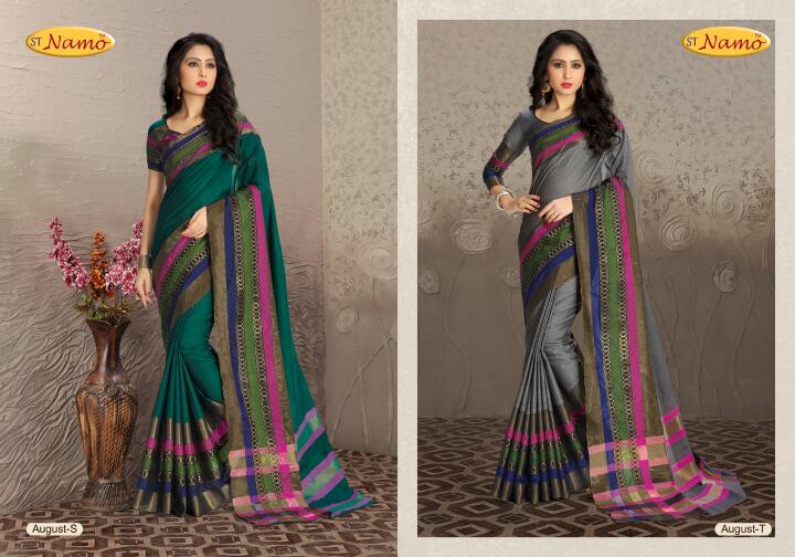 Samyukta By St Namo Designer Beautiful Fancy Colorful Stylish Party Wear & Occasional Wear Pure Silk Cotton Sarees At Wholesale Price