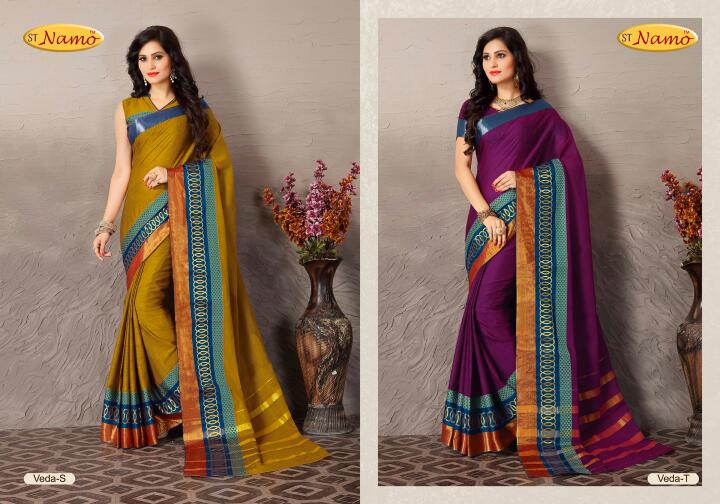 Samyukta By St Namo Designer Beautiful Fancy Colorful Stylish Party Wear & Occasional Wear Pure Silk Cotton Sarees At Wholesale Price