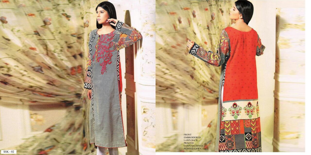 Sana & Samia By Fashion Track 01 To 10 Series Pakistani Beautiful Stylish Designer Heavy Embroidered Casual Wear Glaze Cotton Kurtis At Wholesale Price