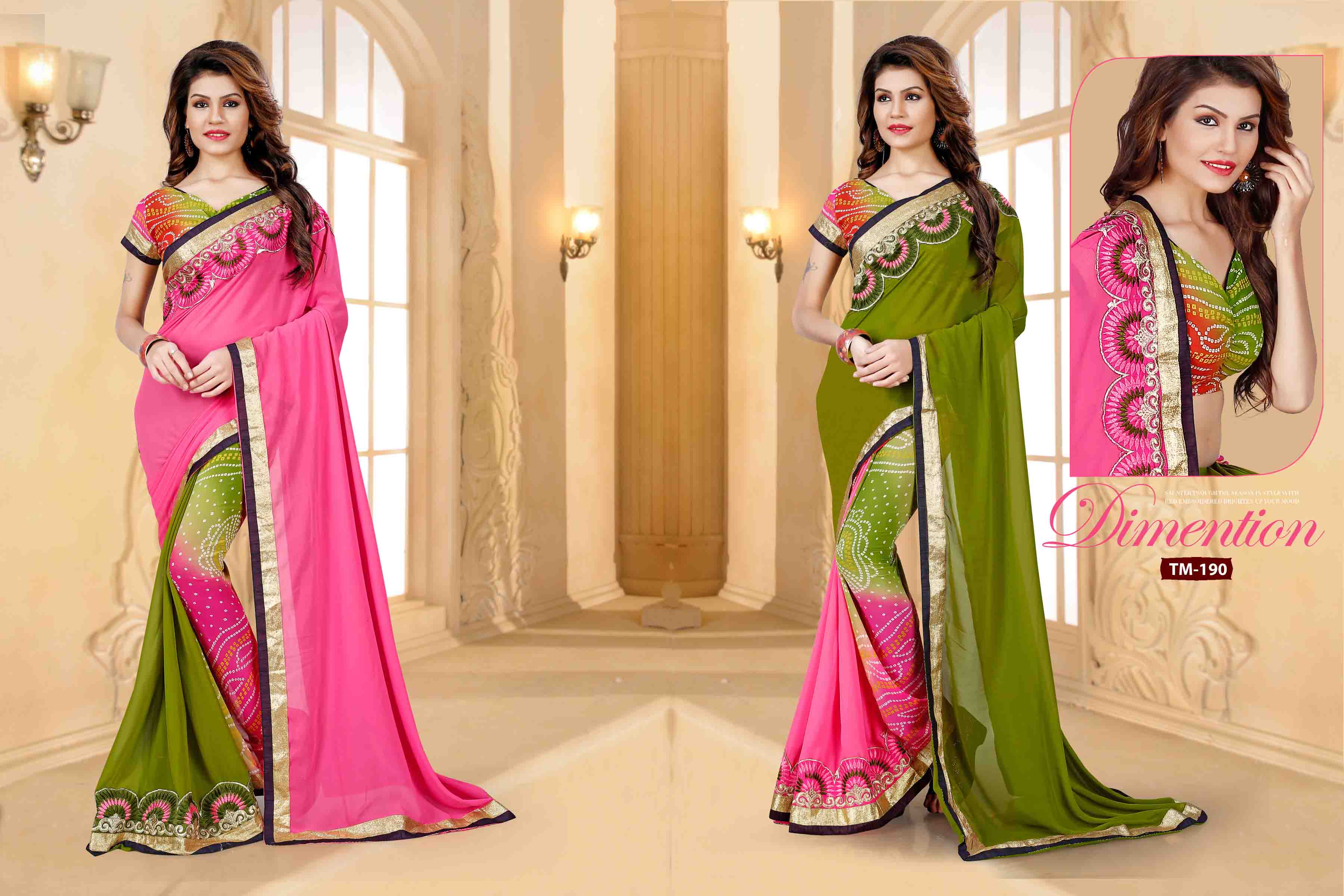 Saree Sagar By Tulsi Mantra 189 To 200 Series Intian Traditional Beautiful Stylish Designer Embroidered Party Wear Georgette Dresses At Wholesale Price