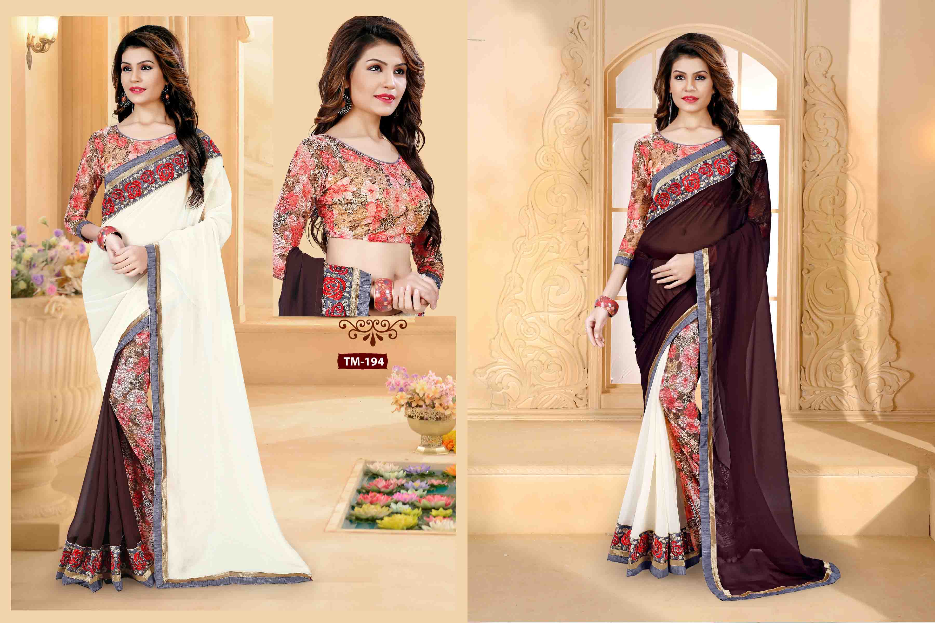 Saree Sagar By Tulsi Mantra 189 To 200 Series Intian Traditional Beautiful Stylish Designer Embroidered Party Wear Georgette Dresses At Wholesale Price