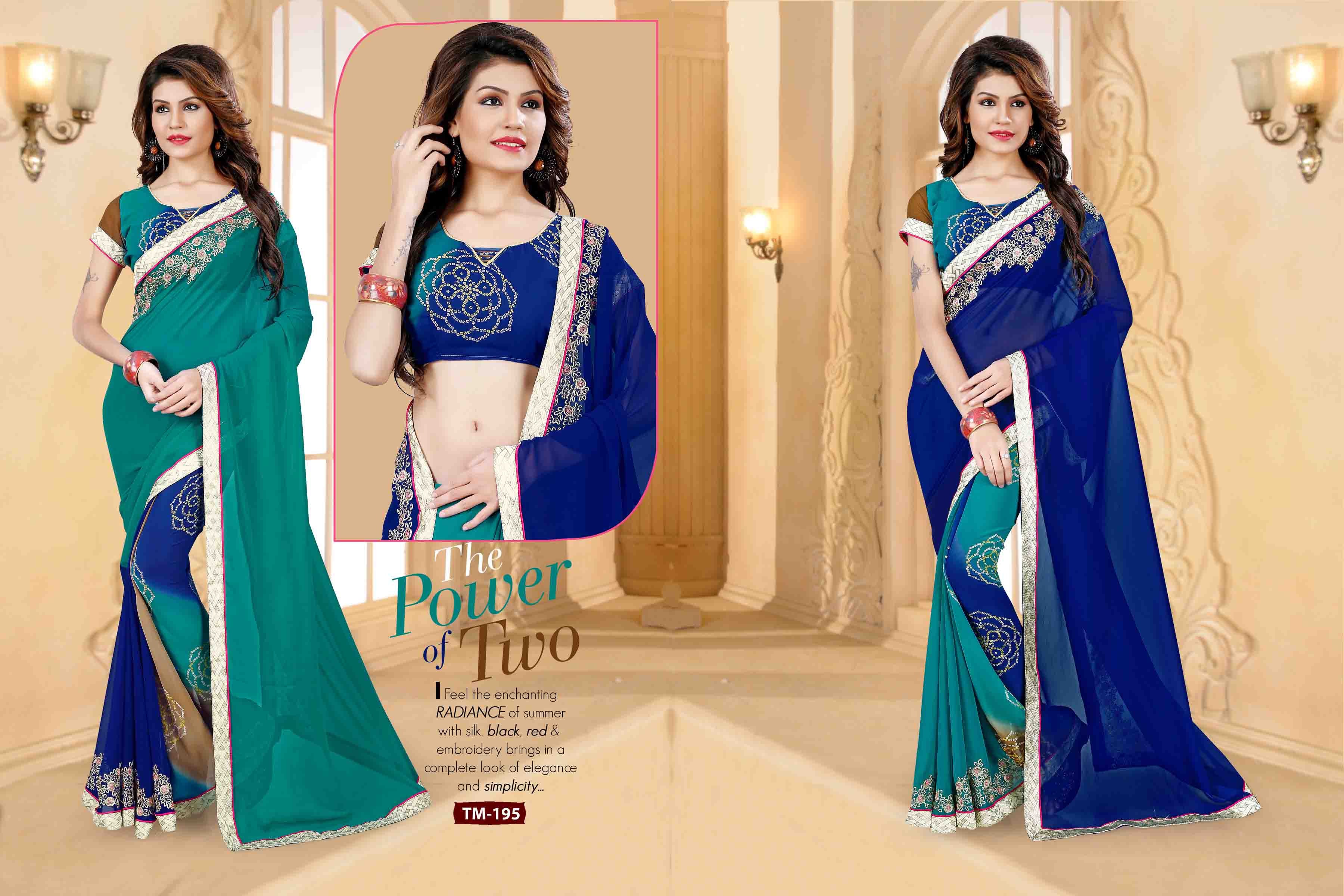 Saree Sagar By Tulsi Mantra 189 To 200 Series Intian Traditional Beautiful Stylish Designer Embroidered Party Wear Georgette Dresses At Wholesale Price