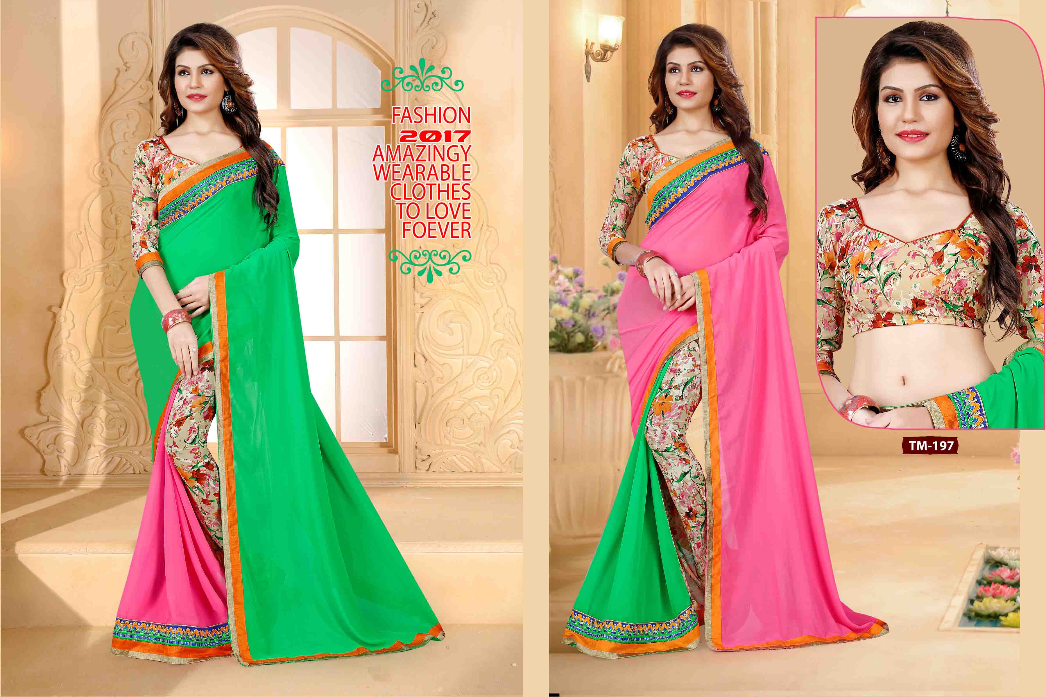Saree Sagar By Tulsi Mantra 189 To 200 Series Intian Traditional Beautiful Stylish Designer Embroidered Party Wear Georgette Dresses At Wholesale Price