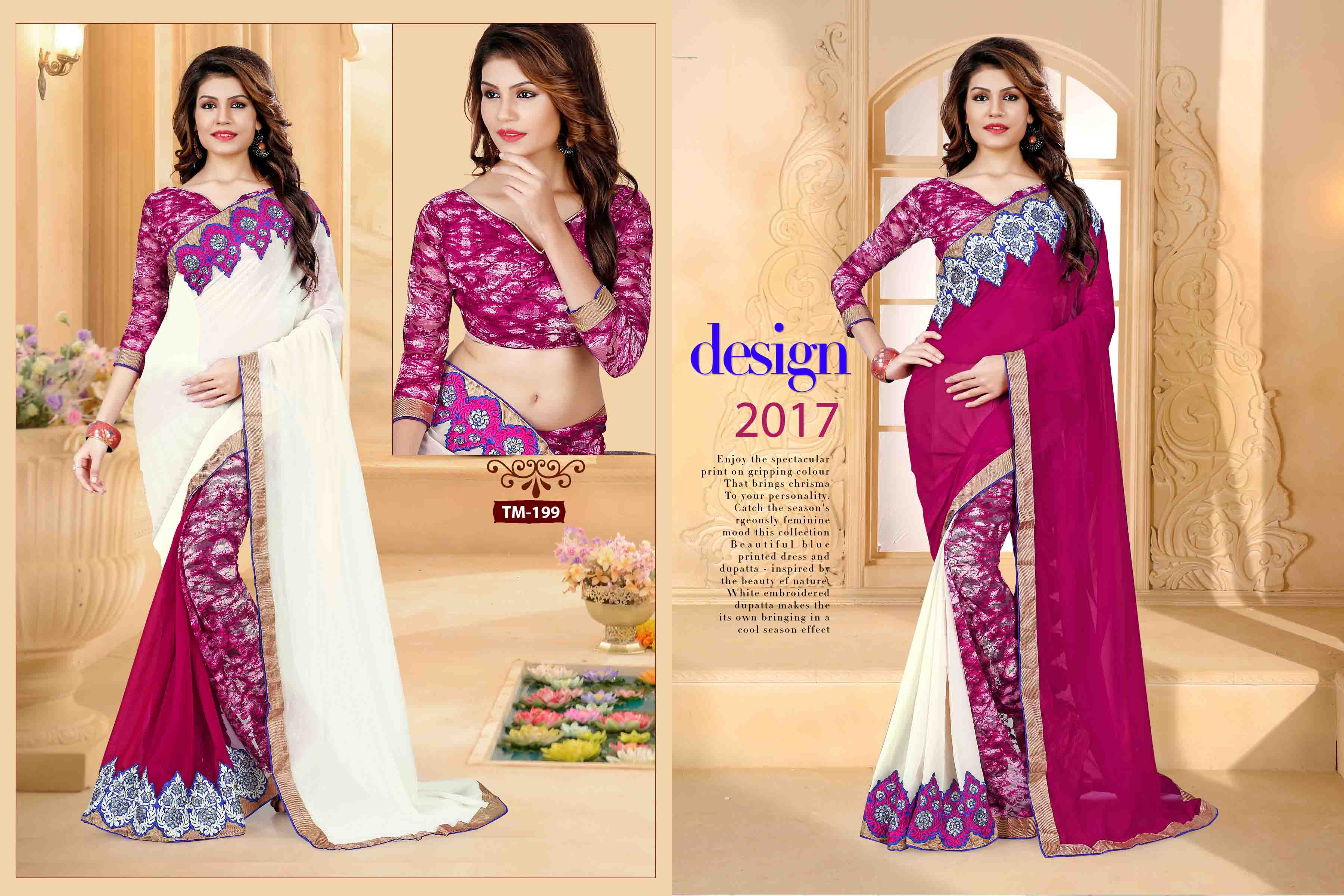 Saree Sagar By Tulsi Mantra 189 To 200 Series Intian Traditional Beautiful Stylish Designer Embroidered Party Wear Georgette Dresses At Wholesale Price