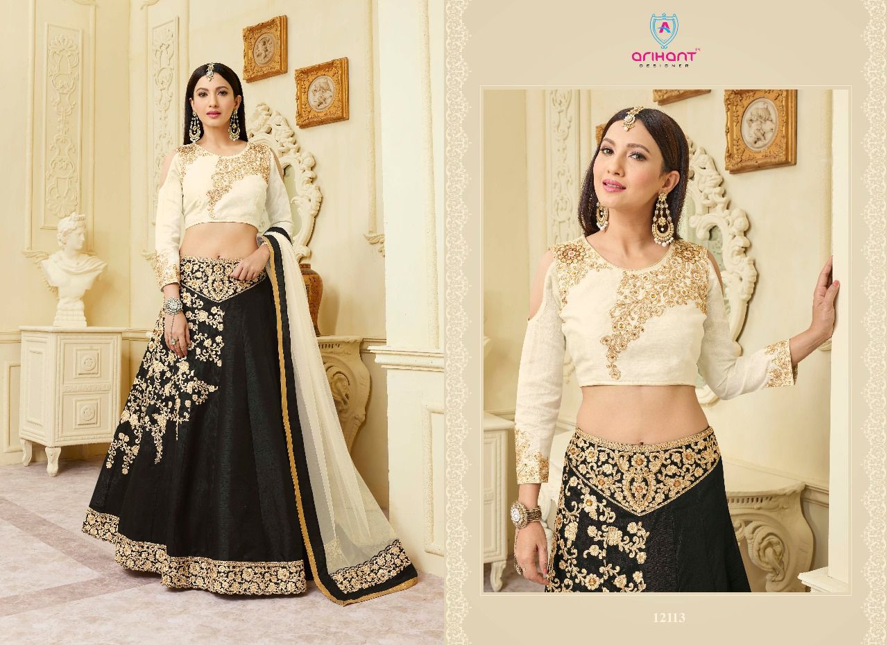 Sashi Vol-13 By Arihant Designer 12113 To 12120 Series Designer Colorful Beautiful Wedding Collection Party Wear & Occasional Wear Malbarry Silk Lehengas At Wholesale Price