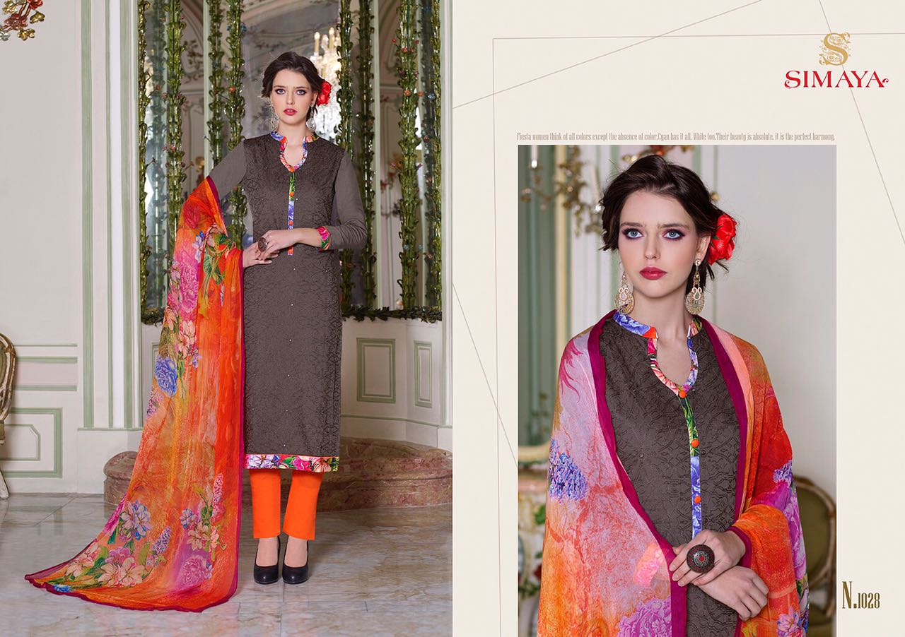 Savera By Simaya Fashions 1023 To 1034 Indian Beautiful Stylish Colourful Stylish Party Wear Casual Wear Occasional Wear Printed Silk Suit At Wholesale Price