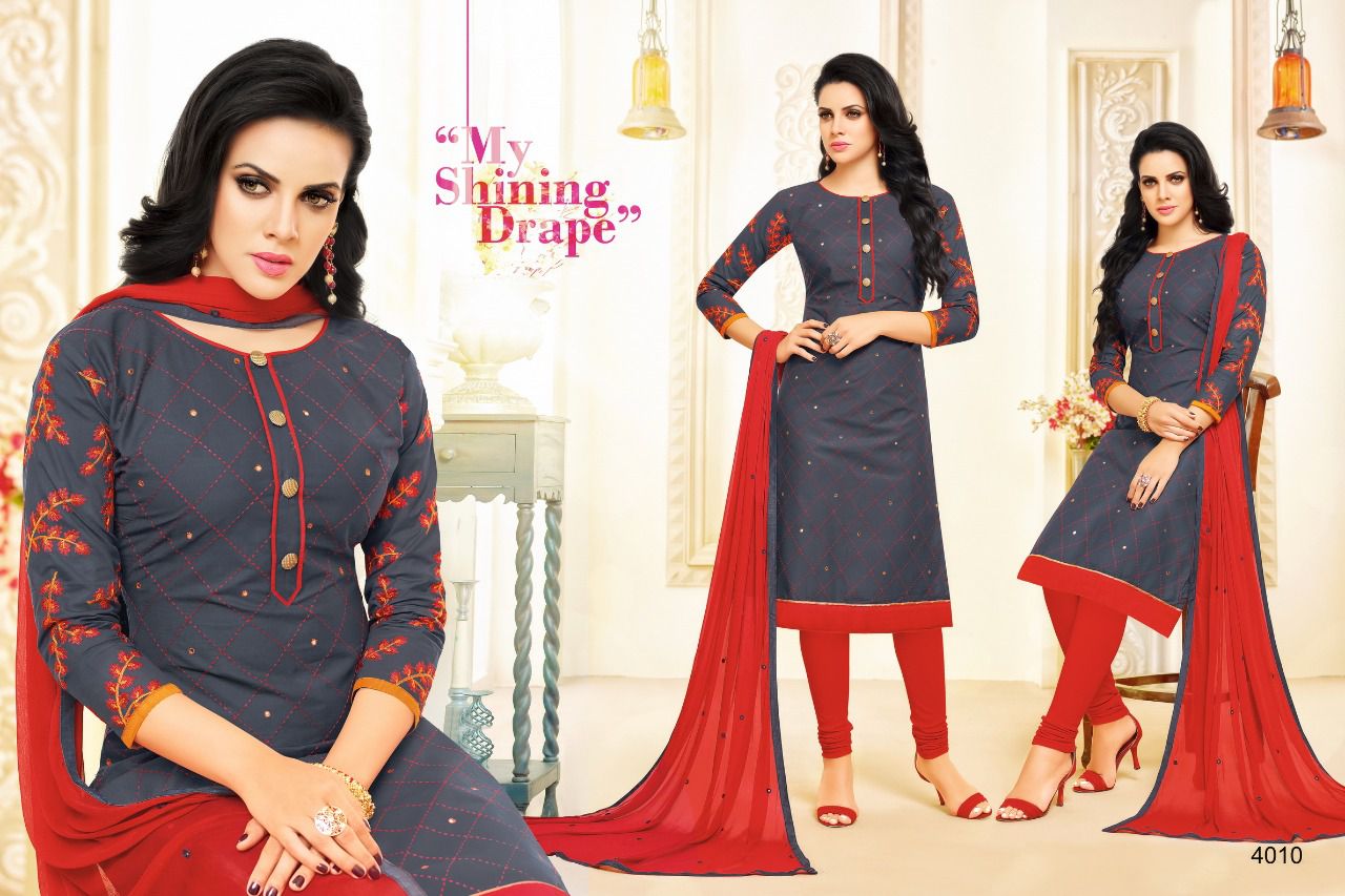 Sayra By Samaira Fashion 4005 To 4016 Series Beautiful Stylish Colorful Fancy Casual Wear & Ethnic Wear Cotton Embroidered Dresses At Wholesale Price