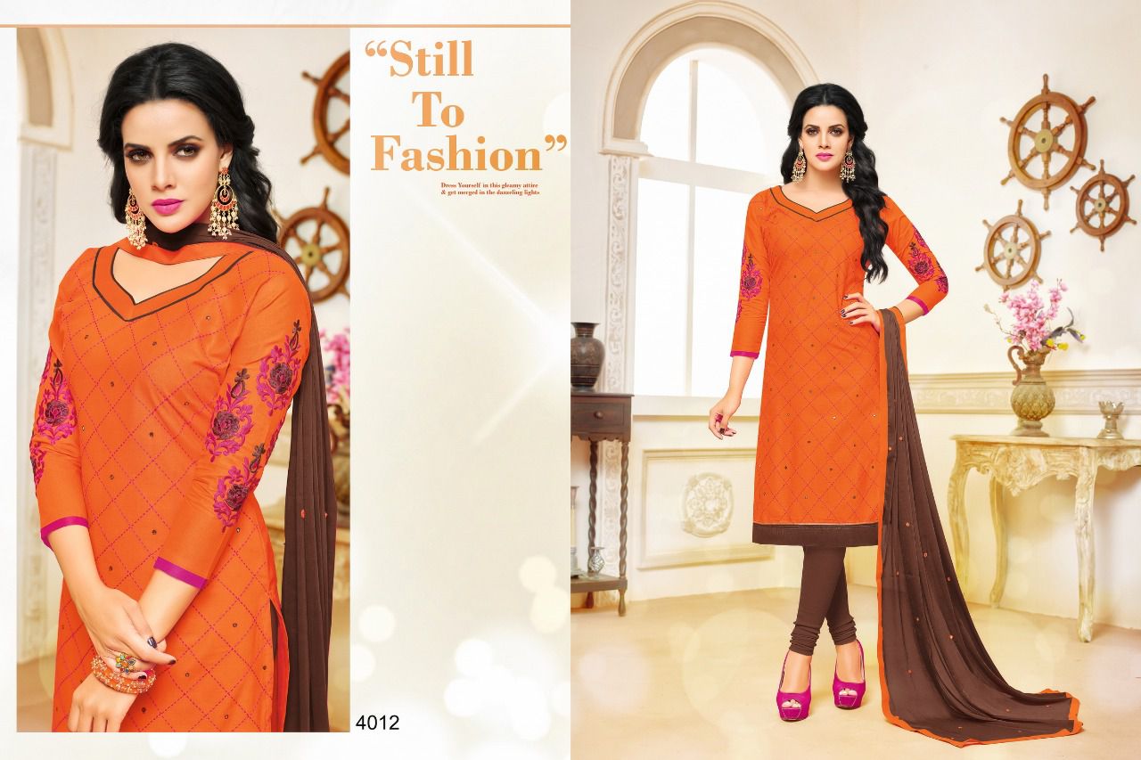 Sayra By Samaira Fashion 4005 To 4016 Series Beautiful Stylish Colorful Fancy Casual Wear & Ethnic Wear Cotton Embroidered Dresses At Wholesale Price