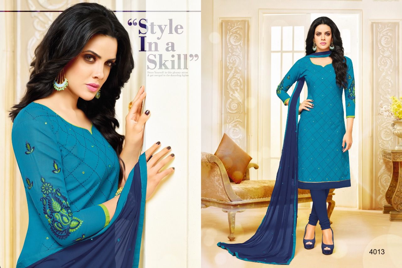 Sayra By Samaira Fashion 4005 To 4016 Series Beautiful Stylish Colorful Fancy Casual Wear & Ethnic Wear Cotton Embroidered Dresses At Wholesale Price