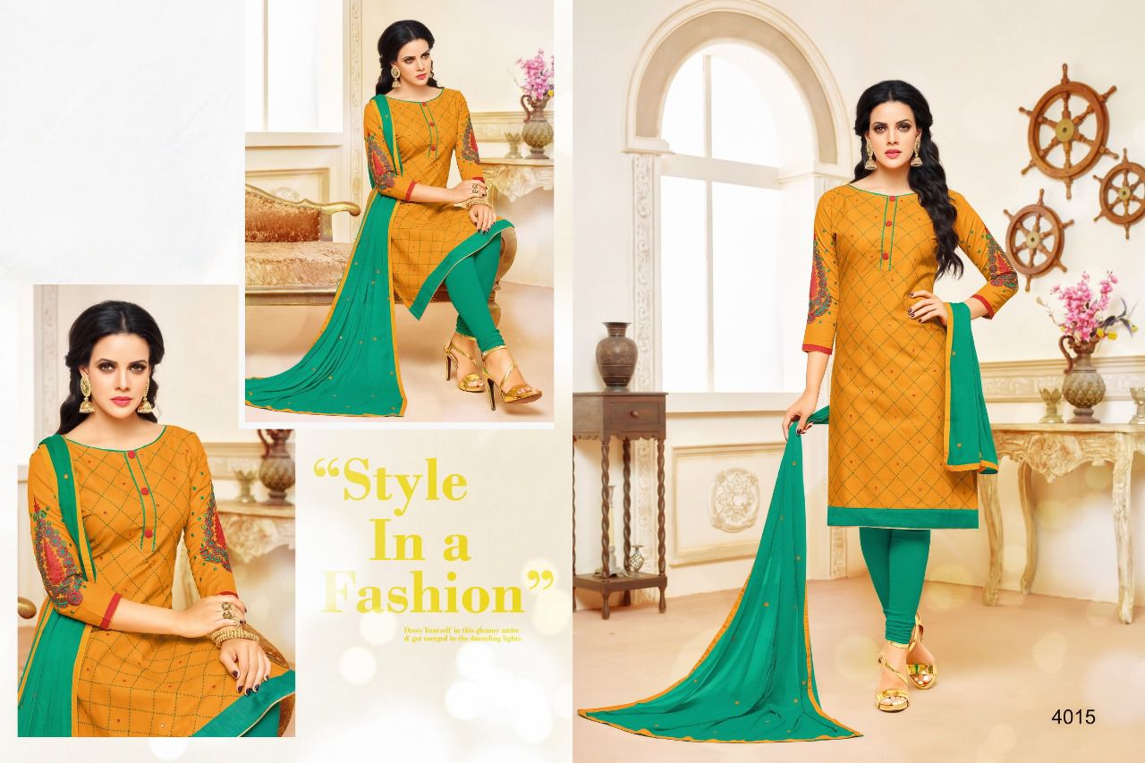 Sayra By Samaira Fashion 4005 To 4016 Series Beautiful Stylish Colorful Fancy Casual Wear & Ethnic Wear Cotton Embroidered Dresses At Wholesale Price