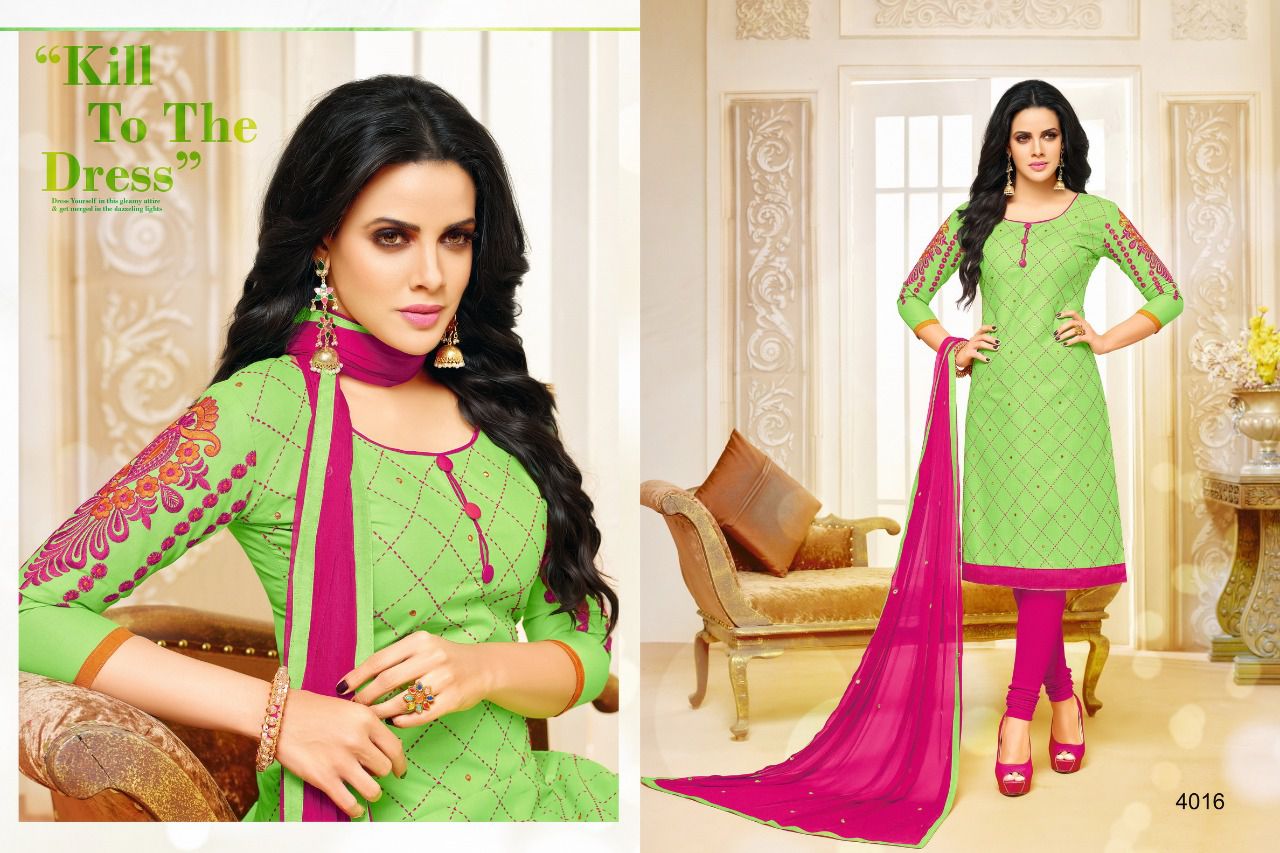 Sayra By Samaira Fashion 4005 To 4016 Series Beautiful Stylish Colorful Fancy Casual Wear & Ethnic Wear Cotton Embroidered Dresses At Wholesale Price