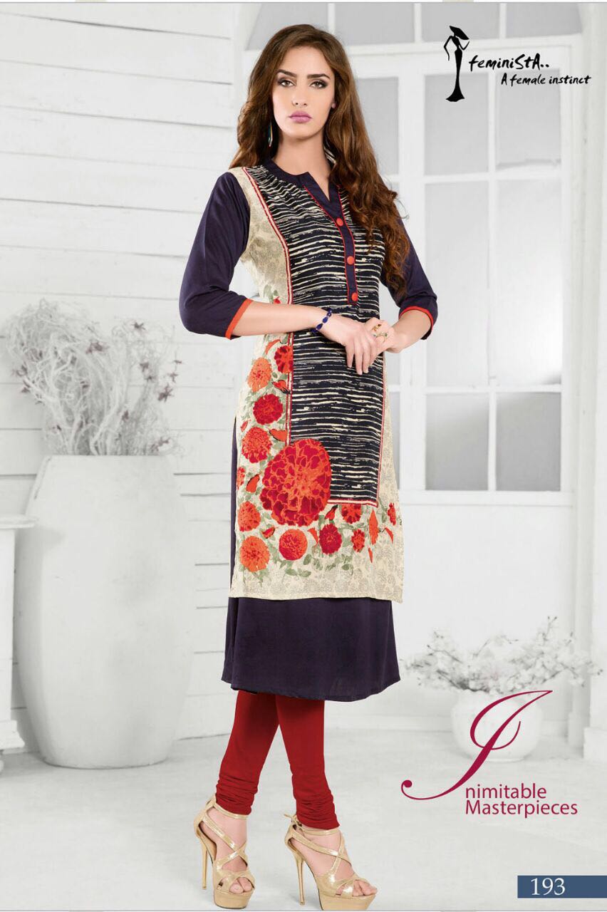 Senses Vol 12 By Arena Fashions 191 To 198 Series Western Stylish Designer Floral Printed Casual Wear Ready To Wear Rayon Kurtis At Wholesale Price
