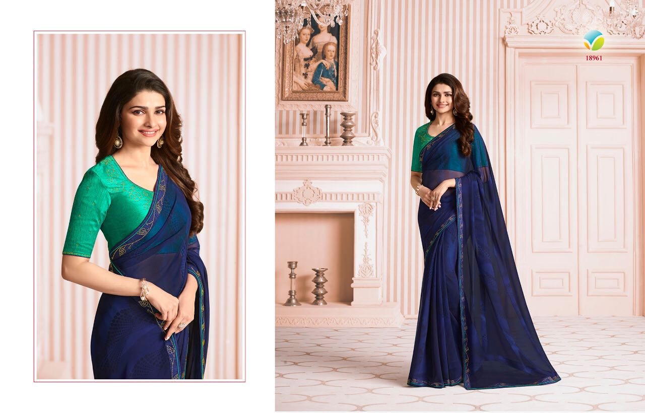 Sheesha Starwalk Vol-33 By Vinay Fashion 18961 To 18971 Series Designer Beautiful Stylish Fancy Colorful Party Wear & Occasional Wear Georgette Silk Sarees At Wholesale Price