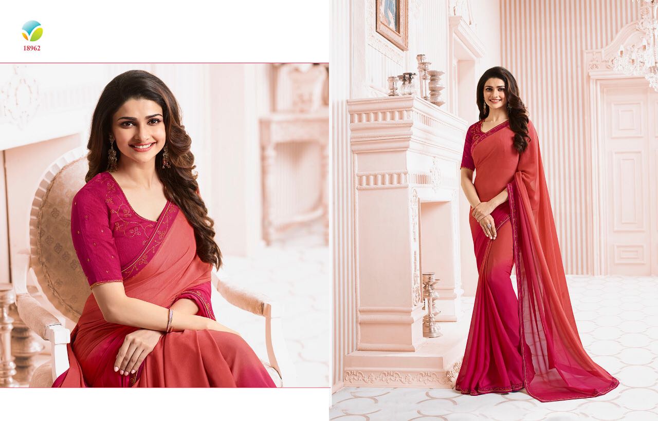 Sheesha Starwalk Vol-33 By Vinay Fashion 18961 To 18971 Series Designer Beautiful Stylish Fancy Colorful Party Wear & Occasional Wear Georgette Silk Sarees At Wholesale Price