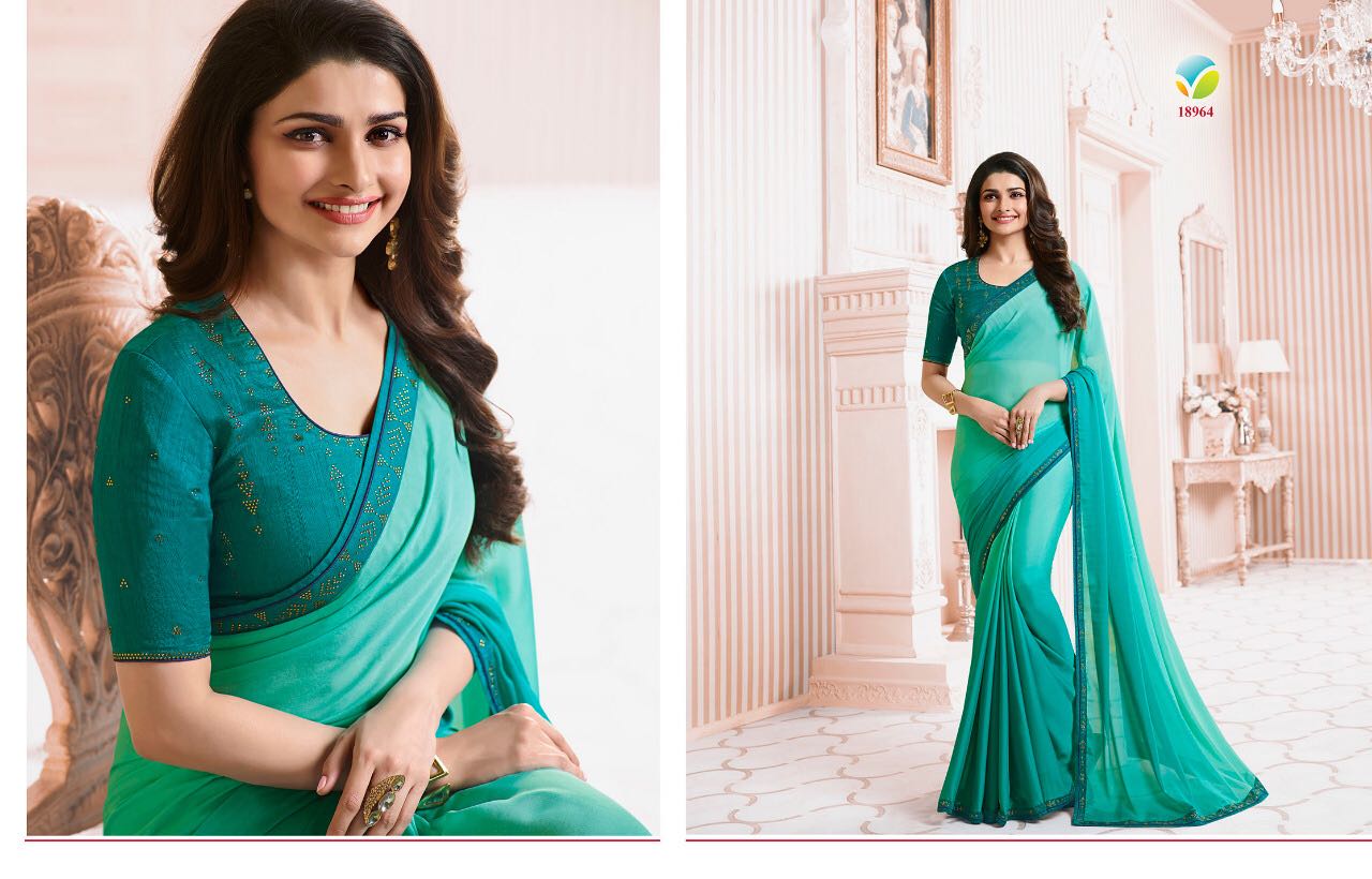 Sheesha Starwalk Vol-33 By Vinay Fashion 18961 To 18971 Series Designer Beautiful Stylish Fancy Colorful Party Wear & Occasional Wear Georgette Silk Sarees At Wholesale Price