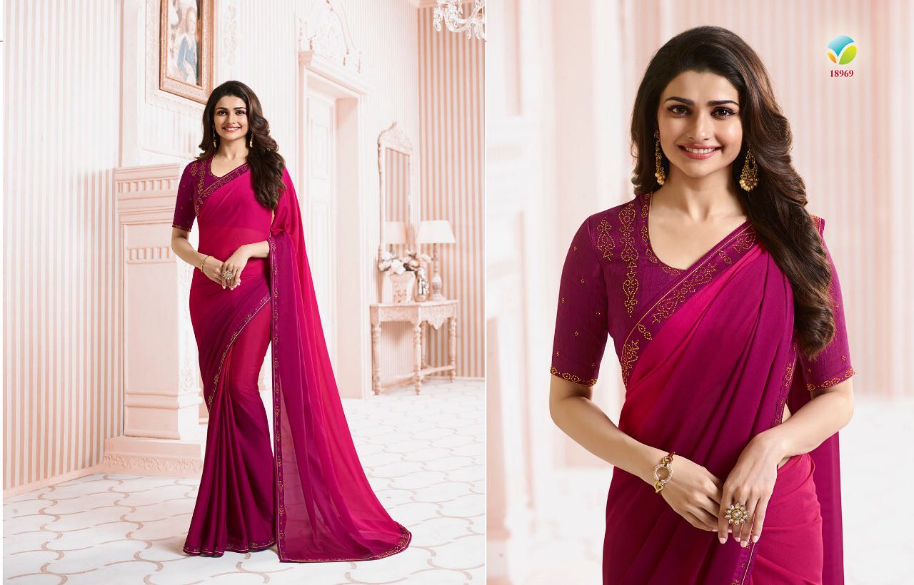 Sheesha Starwalk Vol-33 By Vinay Fashion 18961 To 18971 Series Designer Beautiful Stylish Fancy Colorful Party Wear & Occasional Wear Georgette Silk Sarees At Wholesale Price