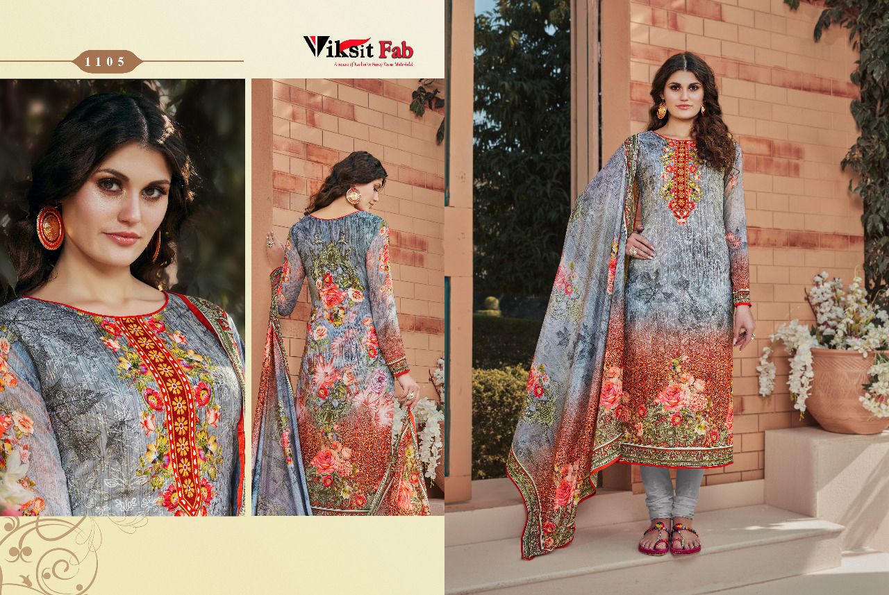 Shinaaz By Viksit Fab 1101 To 1108 Series Beautiful Stylish Colorful Fancy Party Wear & Ethnic Wear Faux Georgette Dresses At Wholesale Price