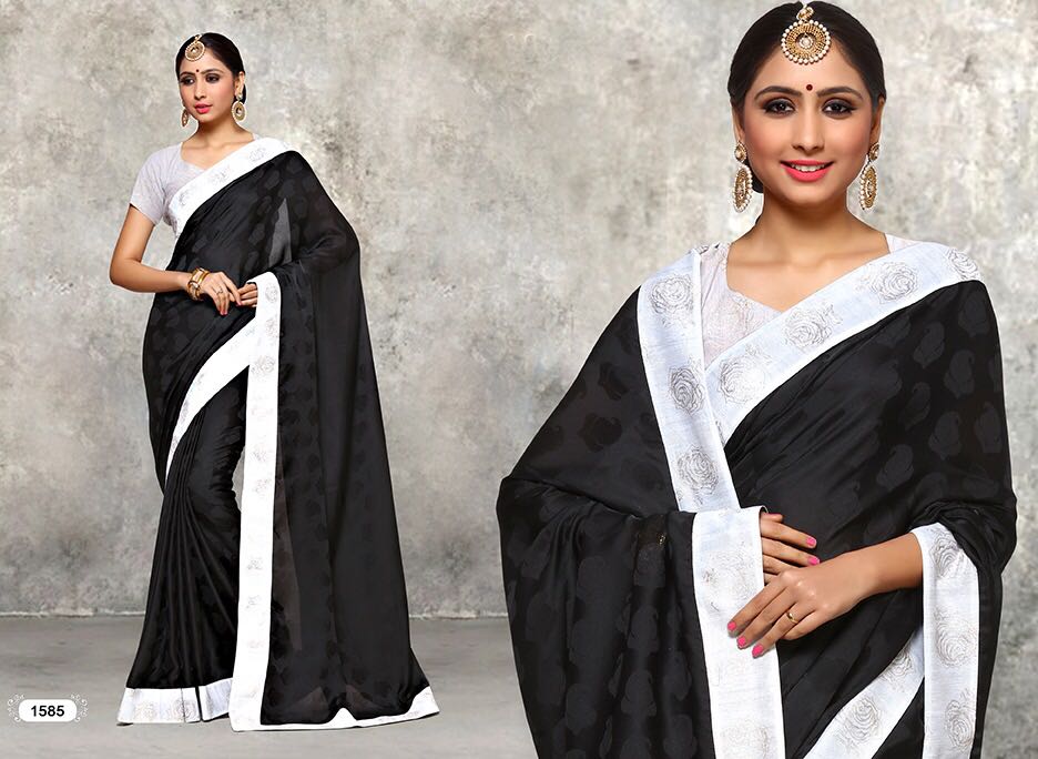 Signature 2 In 1 By Varsiddhi Fashions 1575 To 1585 Series Beautiful Stylish Designer Floral Printed Half & Half Georgette Sarees At Wholesale Price