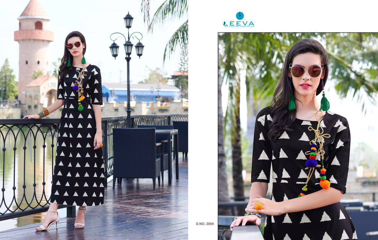 Signature By Leeva 2001 To 2009 Series Designer Stylish Colorful Fancy Beautiful Casual & Party Wear & Ethnic Wear Jaipuri Cotton & Rayon Kurtis At Wholesale Price