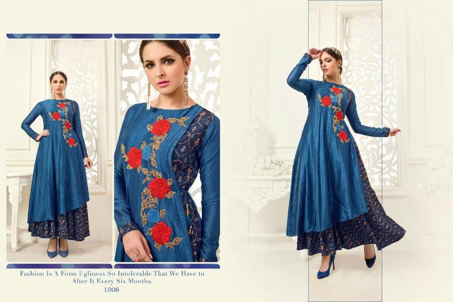 Simran By Viksit Fab 1001 Series Indian Traditional Ethnic Beautiful Stylish Designer Party Wear Occasional Wear Embroidered Dresses At Wholesale Price