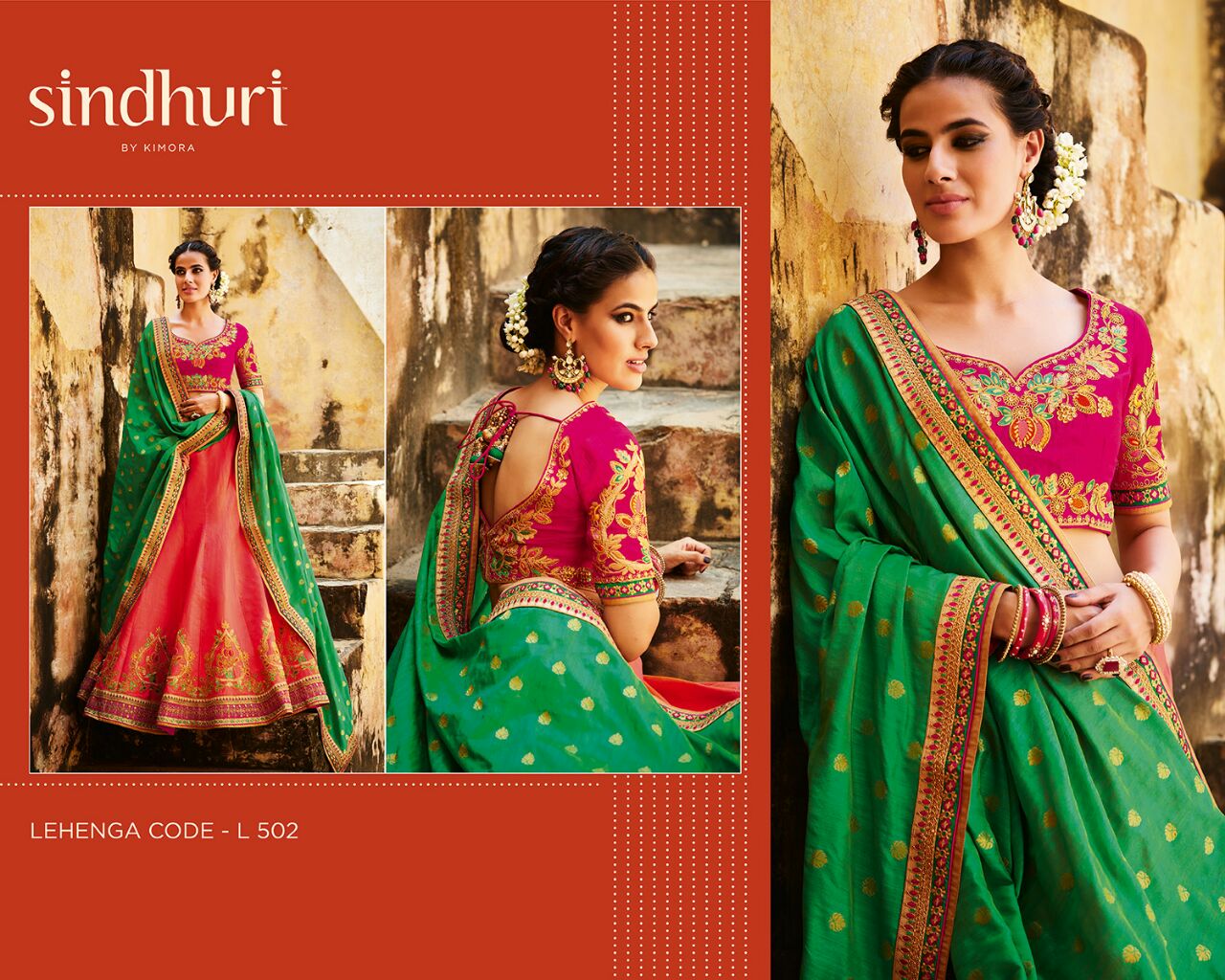 Sindhuri Vol-6 By Kimora Fashion 501 To 511 Series Indian Traditional Beautiful Stylish Designer Heavy Embroidered Party Wear Silk Lehengas At Wholesale Price