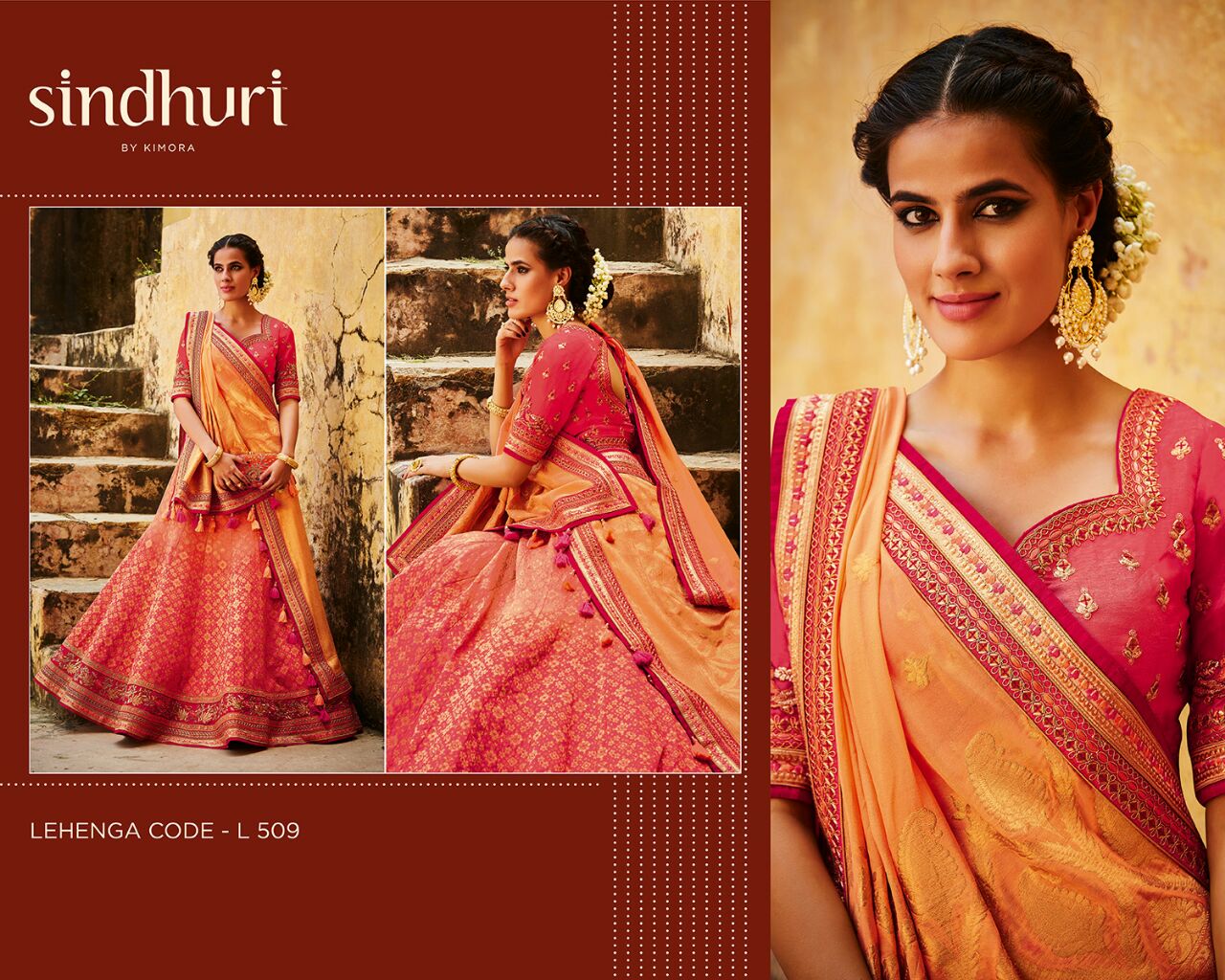 Sindhuri Vol-6 By Kimora Fashion 501 To 511 Series Indian Traditional Beautiful Stylish Designer Heavy Embroidered Party Wear Silk Lehengas At Wholesale Price