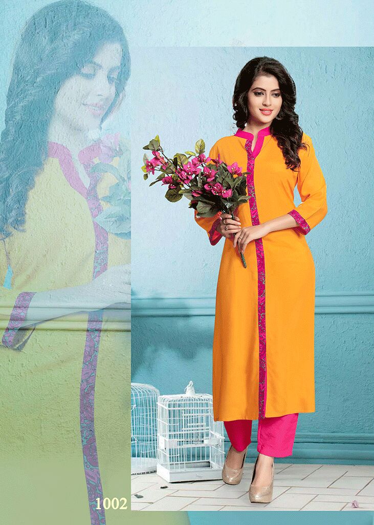 Sitka-excellence By Kaamiri 1001 To 1012 Series Stylish Beautiful Colorful Fancy Casual Wear & Ready To Wear Rayon Printed Kurtis At Wholesale Price