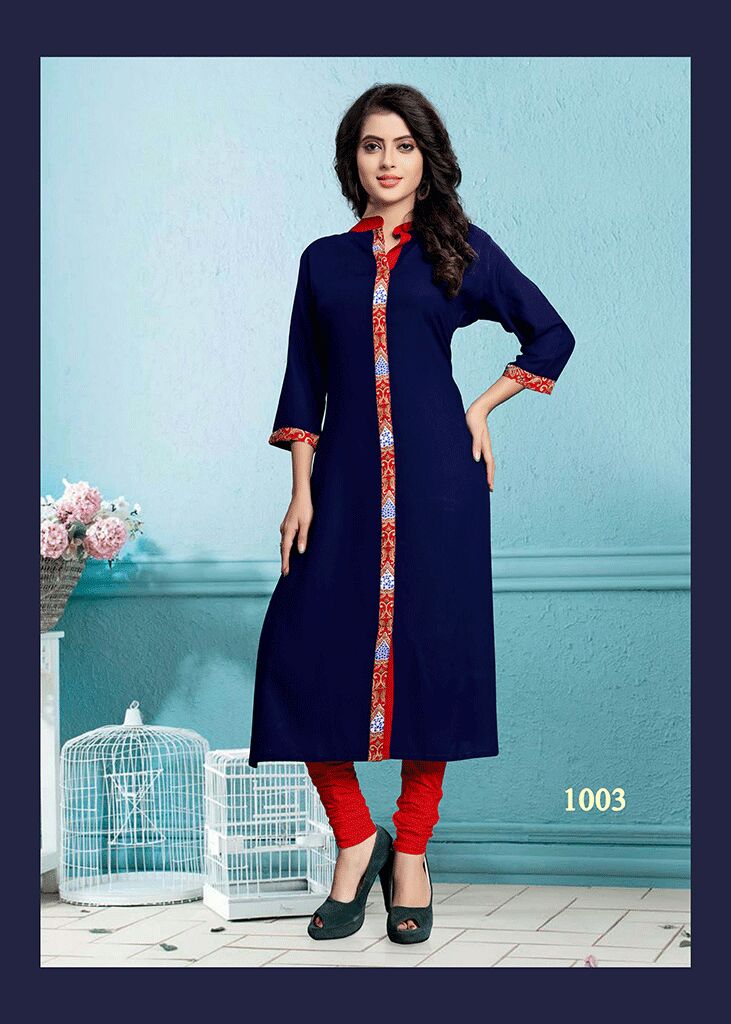 Sitka-excellence By Kaamiri 1001 To 1012 Series Stylish Beautiful Colorful Fancy Casual Wear & Ready To Wear Rayon Printed Kurtis At Wholesale Price