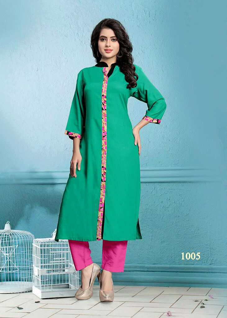 Sitka-excellence By Kaamiri 1001 To 1012 Series Stylish Beautiful Colorful Fancy Casual Wear & Ready To Wear Rayon Printed Kurtis At Wholesale Price