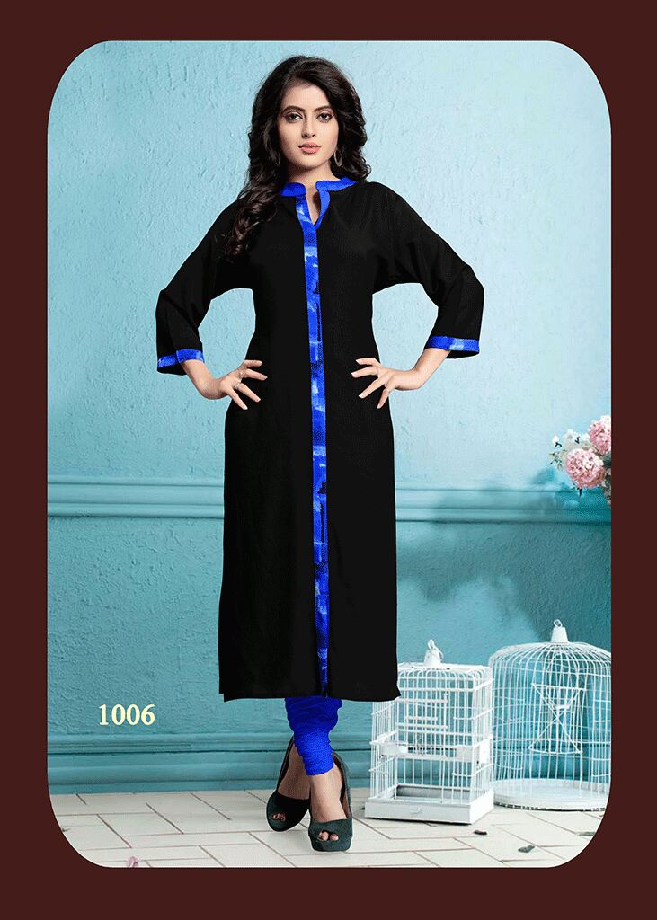 Sitka-excellence By Kaamiri 1001 To 1012 Series Stylish Beautiful Colorful Fancy Casual Wear & Ready To Wear Rayon Printed Kurtis At Wholesale Price