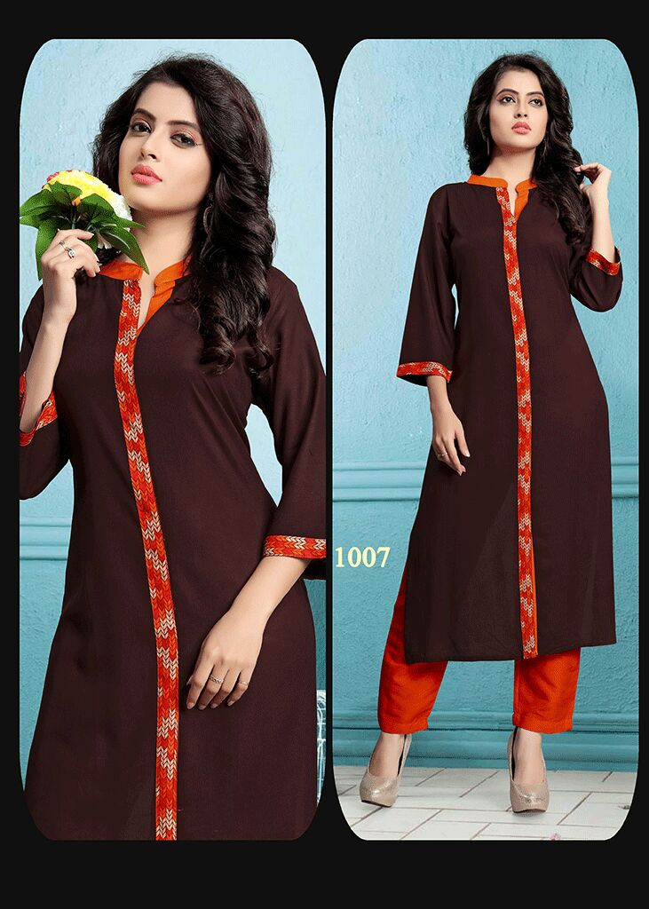 Sitka-excellence By Kaamiri 1001 To 1012 Series Stylish Beautiful Colorful Fancy Casual Wear & Ready To Wear Rayon Printed Kurtis At Wholesale Price