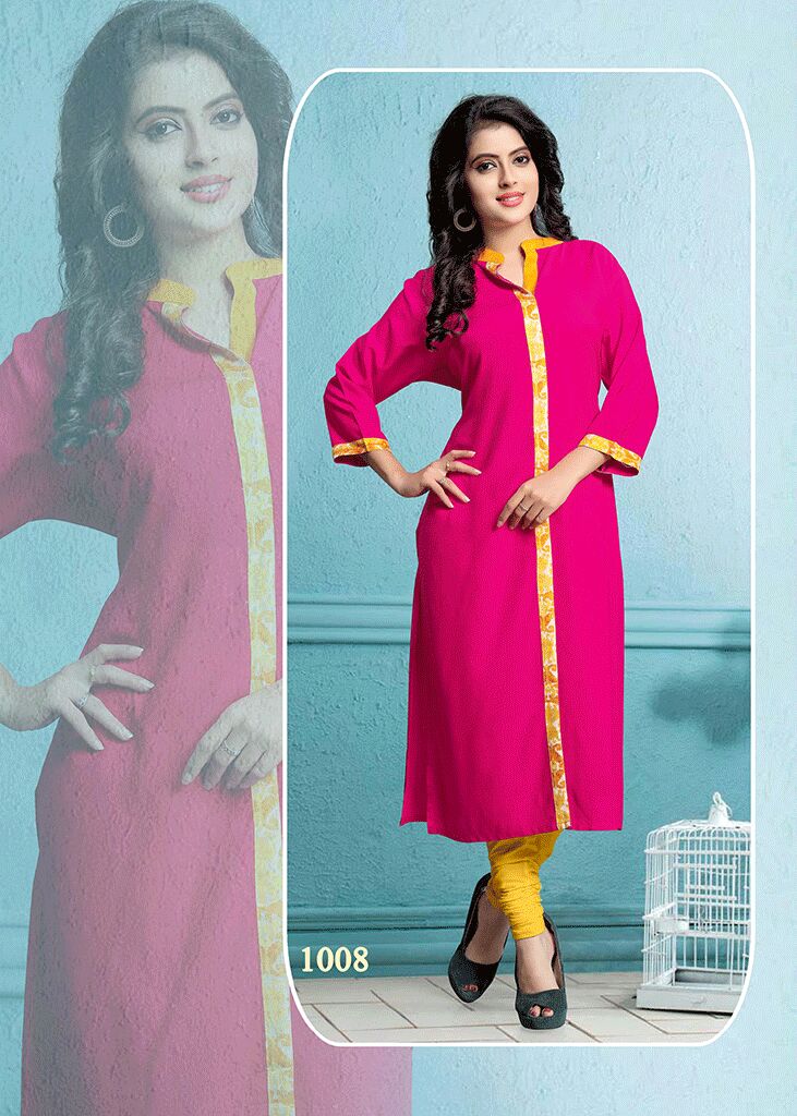 Sitka-excellence By Kaamiri 1001 To 1012 Series Stylish Beautiful Colorful Fancy Casual Wear & Ready To Wear Rayon Printed Kurtis At Wholesale Price