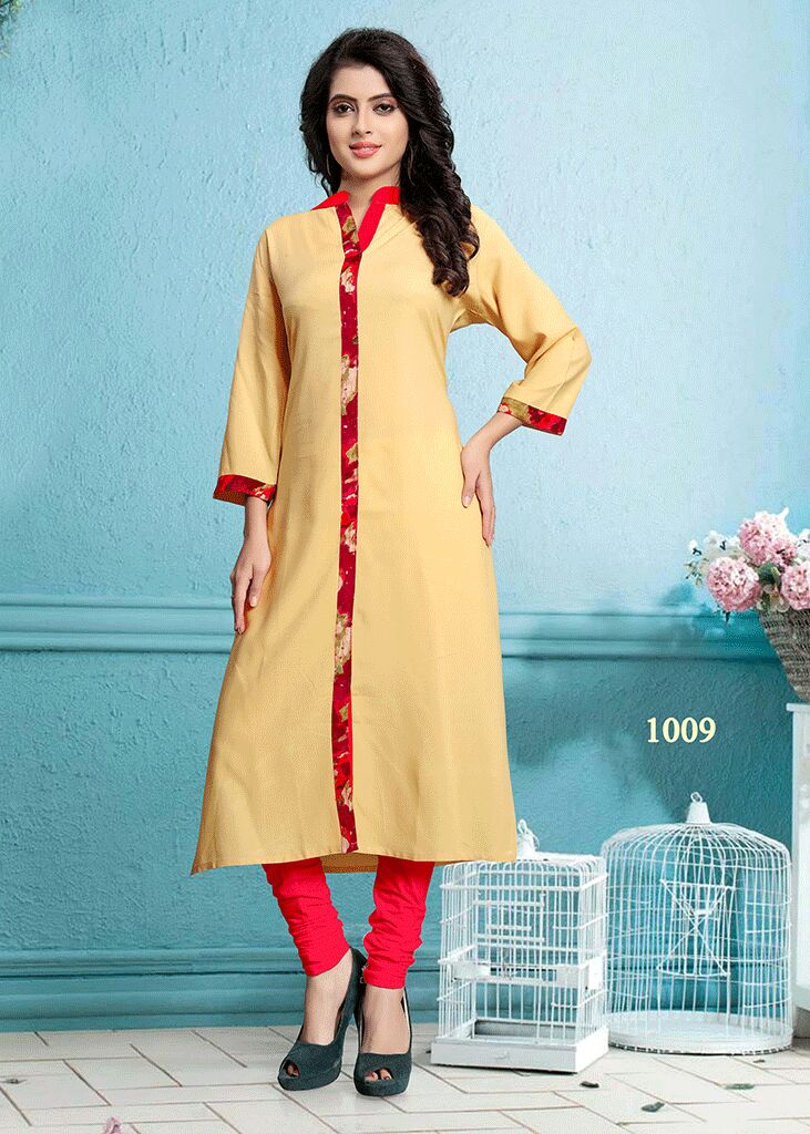 Sitka-excellence By Kaamiri 1001 To 1012 Series Stylish Beautiful Colorful Fancy Casual Wear & Ready To Wear Rayon Printed Kurtis At Wholesale Price