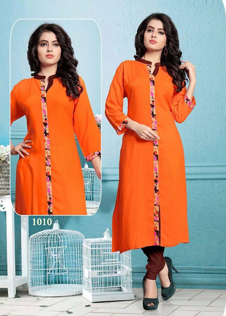 Sitka-excellence By Kaamiri 1001 To 1012 Series Stylish Beautiful Colorful Fancy Casual Wear & Ready To Wear Rayon Printed Kurtis At Wholesale Price