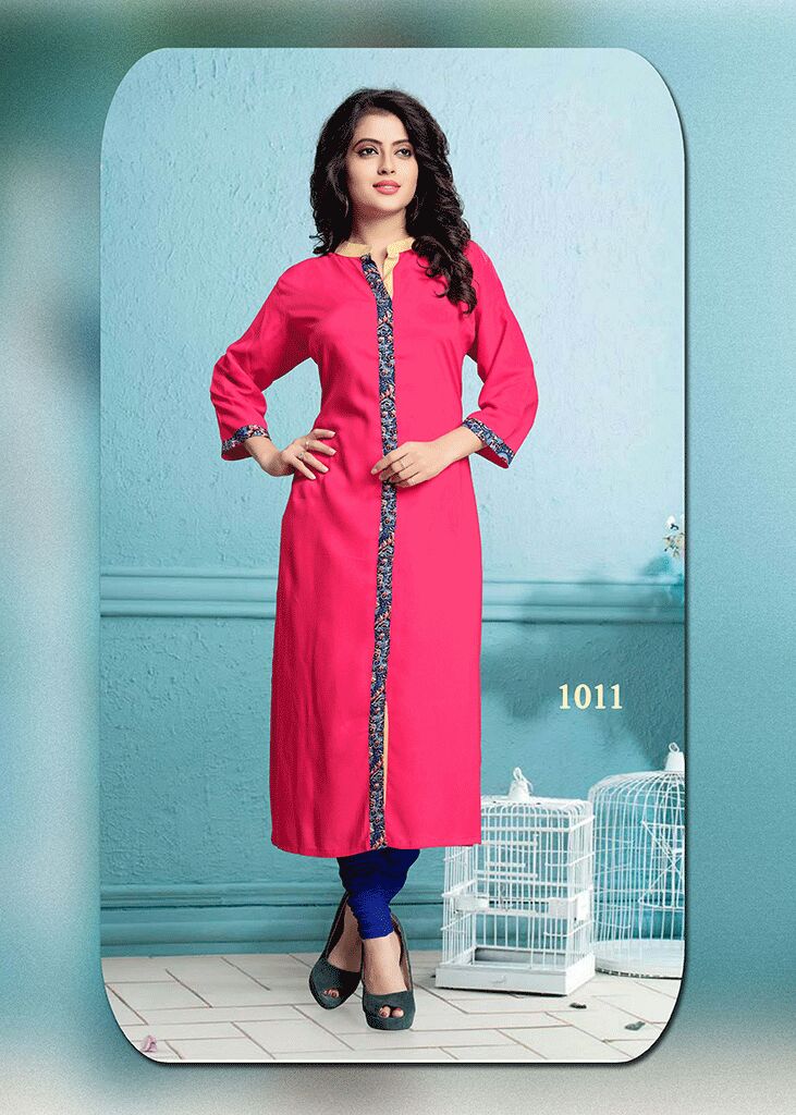 Sitka-excellence By Kaamiri 1001 To 1012 Series Stylish Beautiful Colorful Fancy Casual Wear & Ready To Wear Rayon Printed Kurtis At Wholesale Price