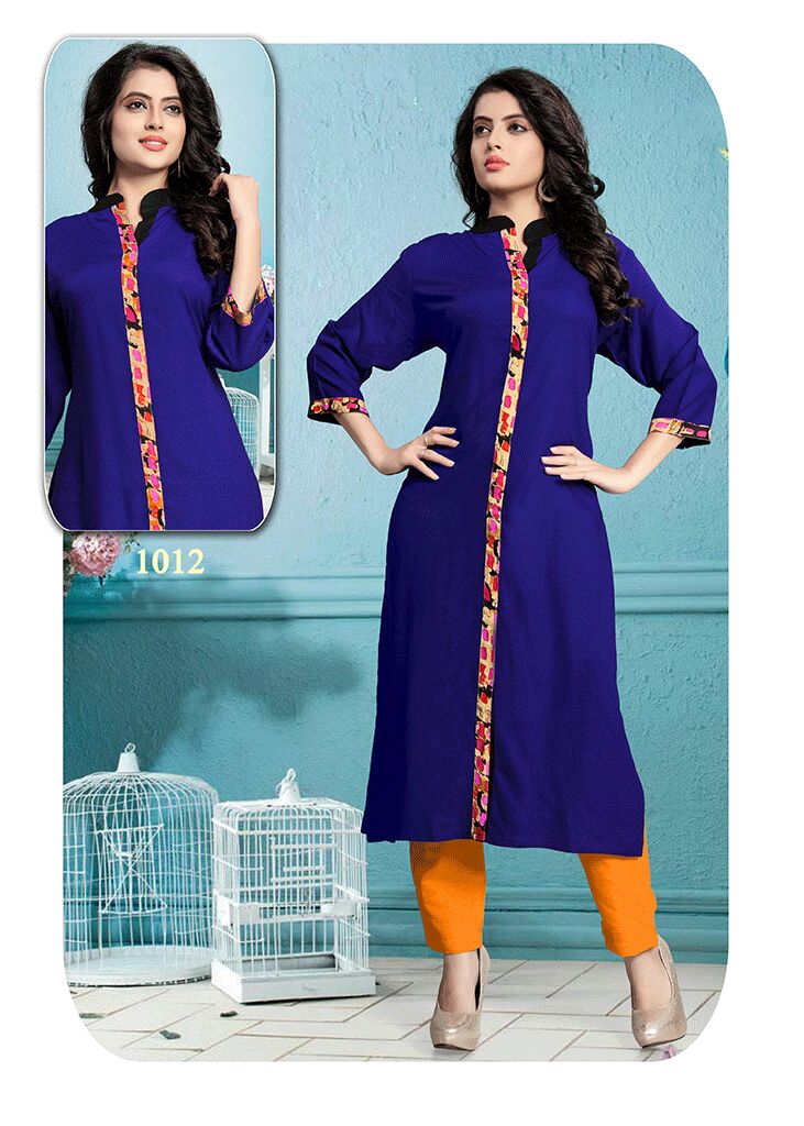 Sitka-excellence By Kaamiri 1001 To 1012 Series Stylish Beautiful Colorful Fancy Casual Wear & Ready To Wear Rayon Printed Kurtis At Wholesale Price