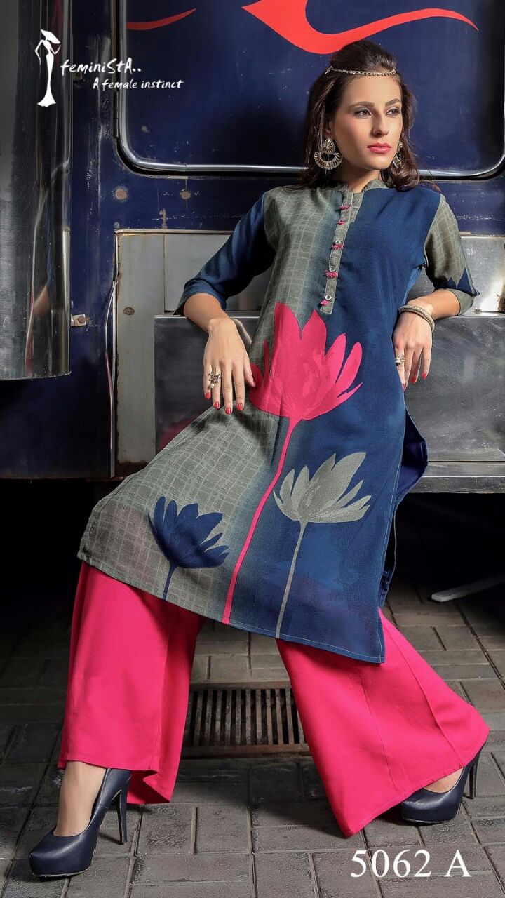 Soul Vol-11 By Arena Fashions 5061a To 5066b Series Western Beautiful Stylish Designer Floral Printed Casual Wear Party Wear Ready To Wear Georgette Kurtis At Wholesale Price