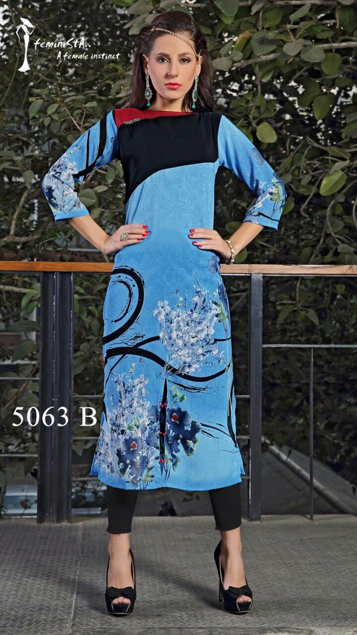 Soul Vol-11 By Arena Fashions 5061a To 5066b Series Western Beautiful Stylish Designer Floral Printed Casual Wear Party Wear Ready To Wear Georgette Kurtis At Wholesale Price