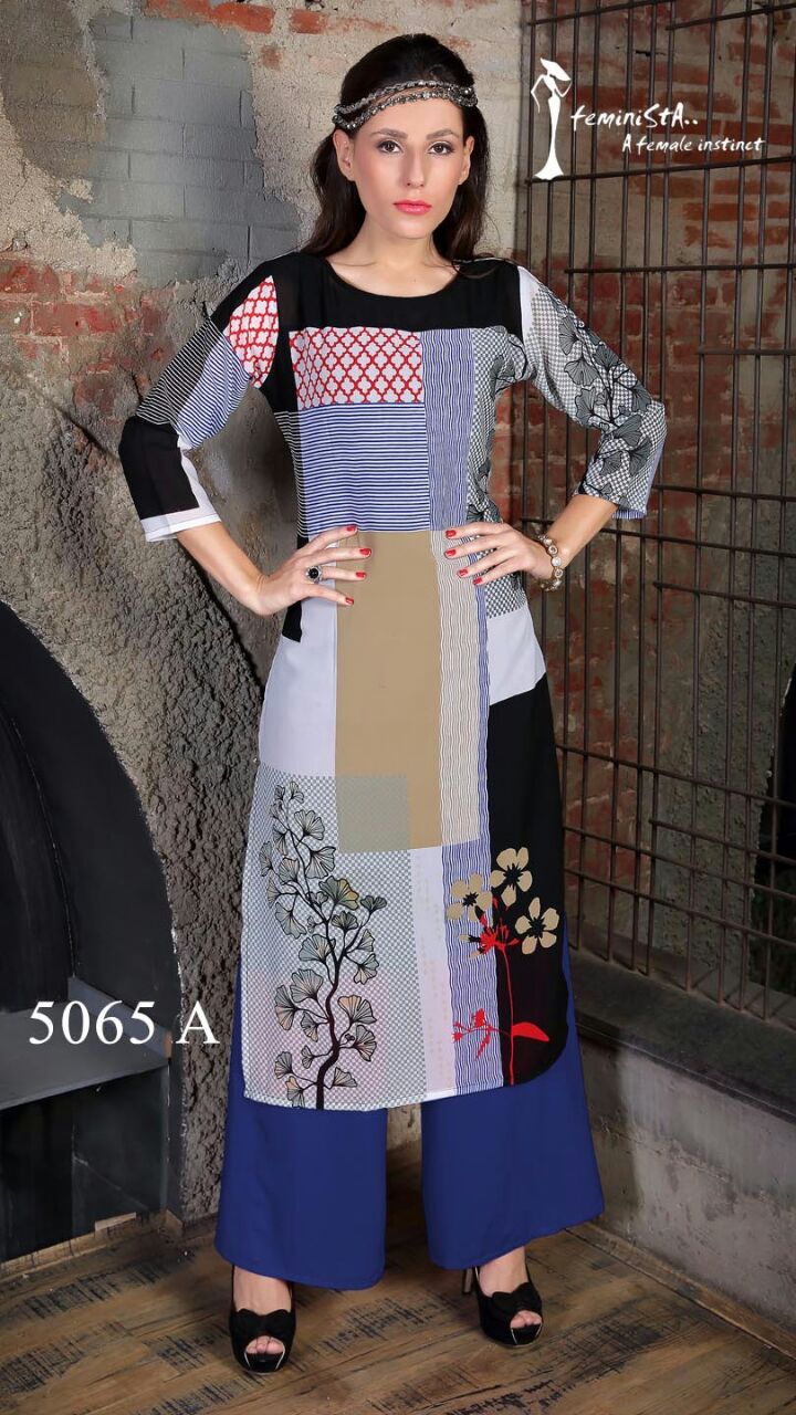 Soul Vol-11 By Arena Fashions 5061a To 5066b Series Western Beautiful Stylish Designer Floral Printed Casual Wear Party Wear Ready To Wear Georgette Kurtis At Wholesale Price