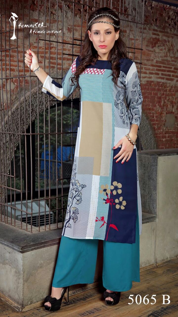 Soul Vol-11 By Arena Fashions 5061a To 5066b Series Western Beautiful Stylish Designer Floral Printed Casual Wear Party Wear Ready To Wear Georgette Kurtis At Wholesale Price