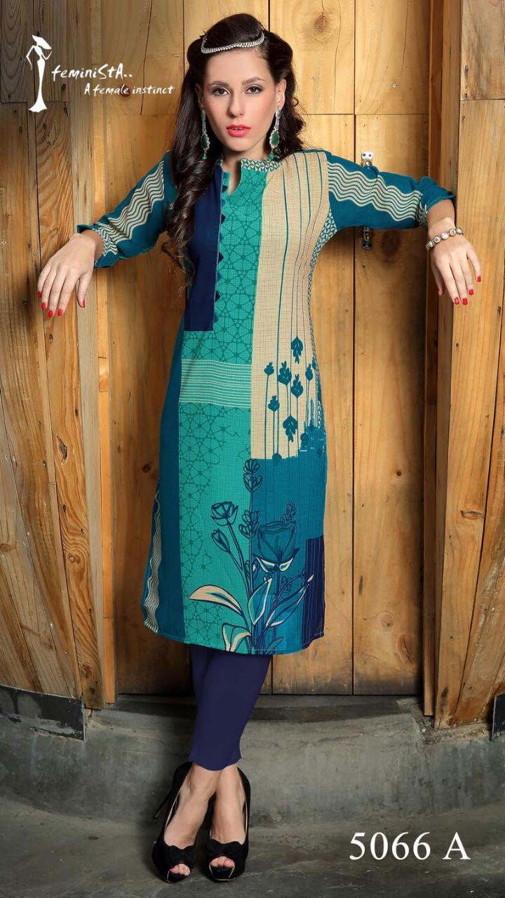 Soul Vol-11 By Arena Fashions 5061a To 5066b Series Western Beautiful Stylish Designer Floral Printed Casual Wear Party Wear Ready To Wear Georgette Kurtis At Wholesale Price