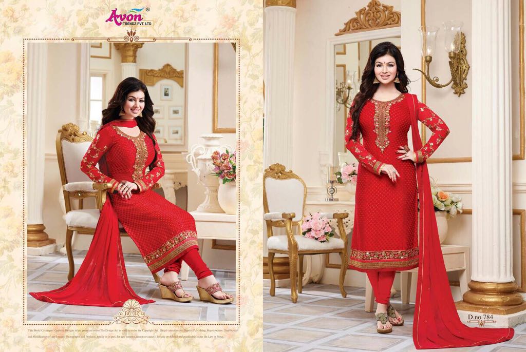 Star Brasso Vol-5 By Avon Trendz 781 To 787 Series Beautiful Designer Embroidered Suits Colorful Fancy Party Wear & Occasional Wear Brasso Dresses At Wholesale Price