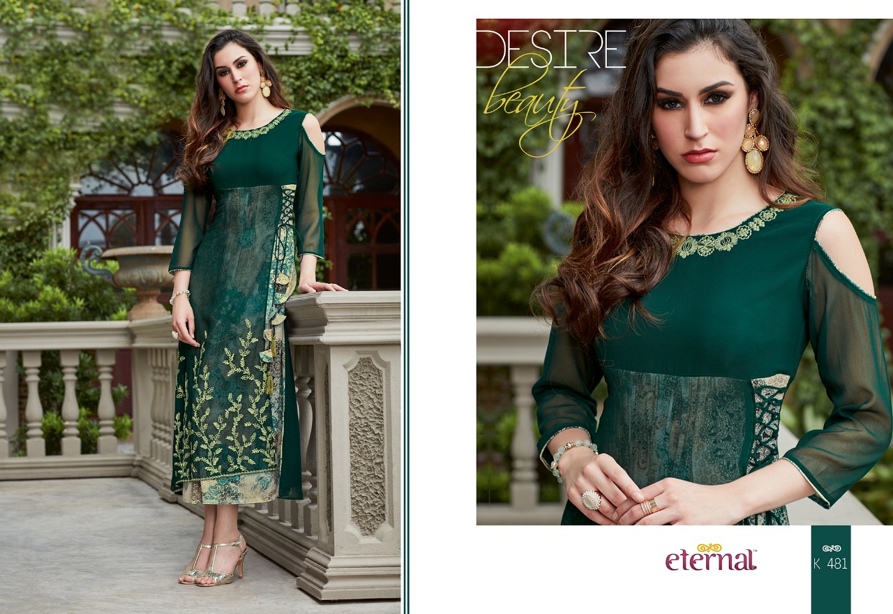 Star Light Vol-2 By Eternal 470 To 481 Series Designer Beautiful Fancy Stylish Colorful Party Wear & Ethnic Wear Georgette Kurtis At Wholesale Price