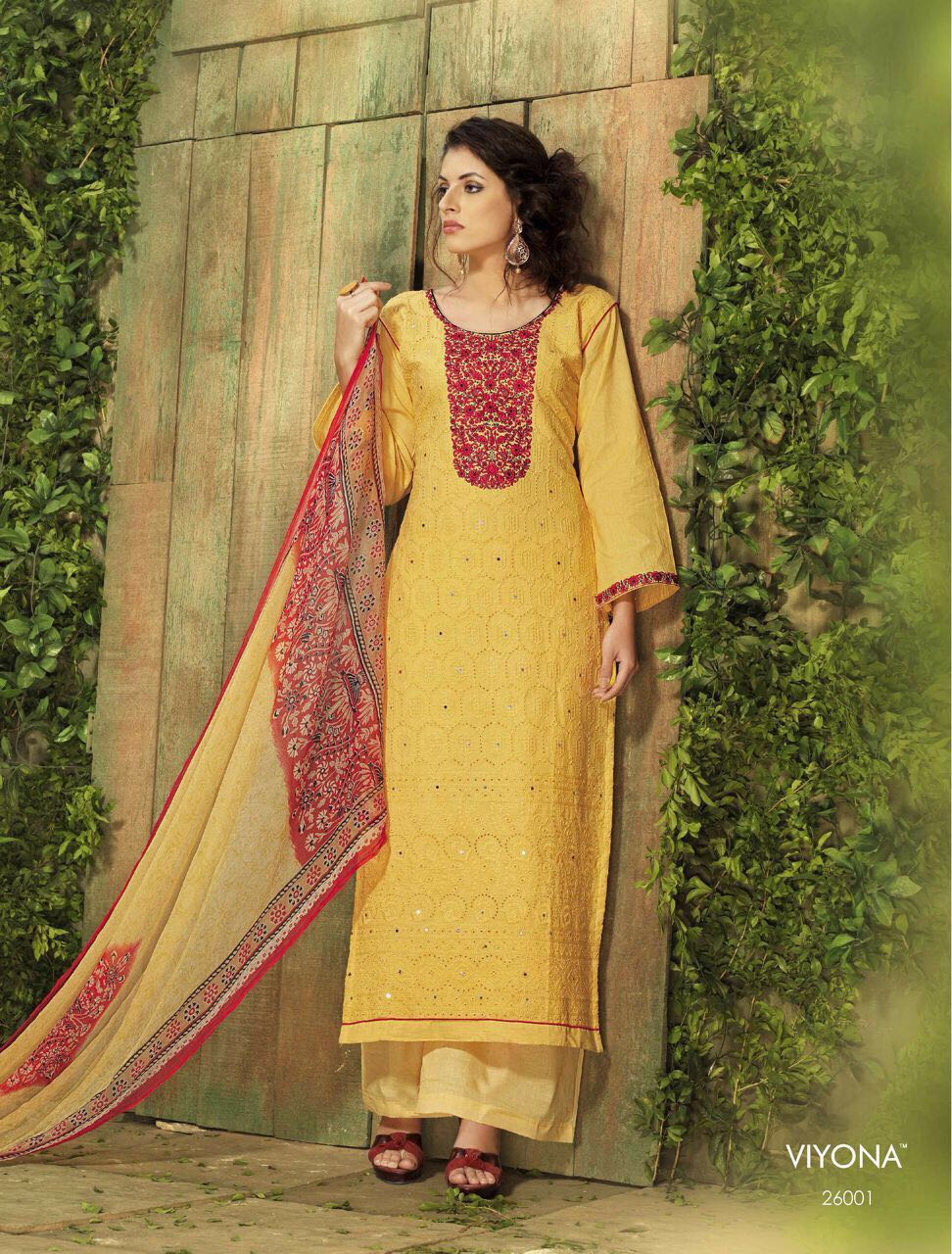 Status By Viyona Dressline 26001 To 26008 Series Beautiful Stylish Designer Embroidered Party Wear Occasional Wear Karachi Cambric Cotton Dresses At Wholesale Price