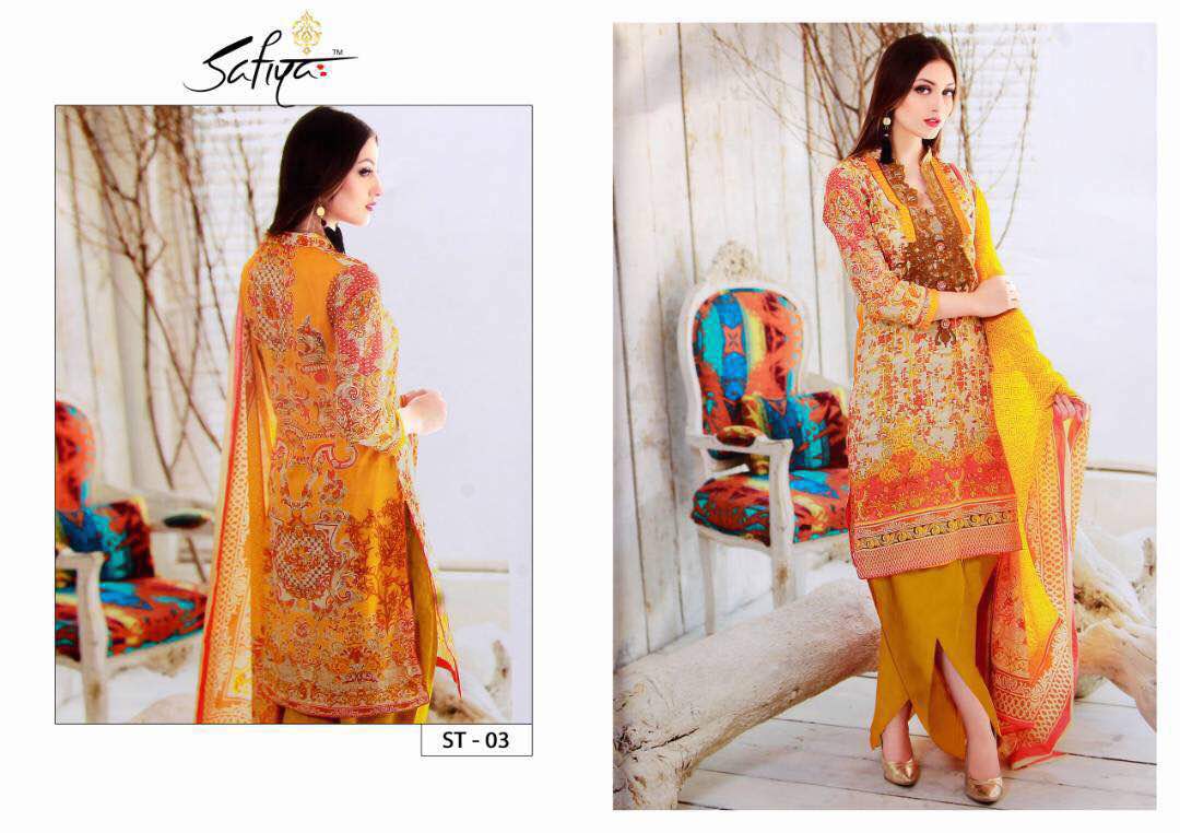 Subhataa 1 To 6 Series By Safiya Collection Beautiful Embroidered Stylish Colourful Fancy Pretty Party Wear Casual Wear Occasional Wear Printed Dresses At Wholesale Price