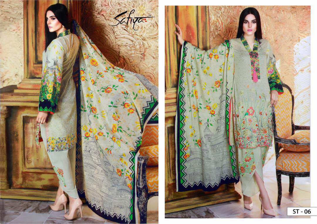 Subhataa 1 To 6 Series By Safiya Collection Beautiful Embroidered Stylish Colourful Fancy Pretty Party Wear Casual Wear Occasional Wear Printed Dresses At Wholesale Price